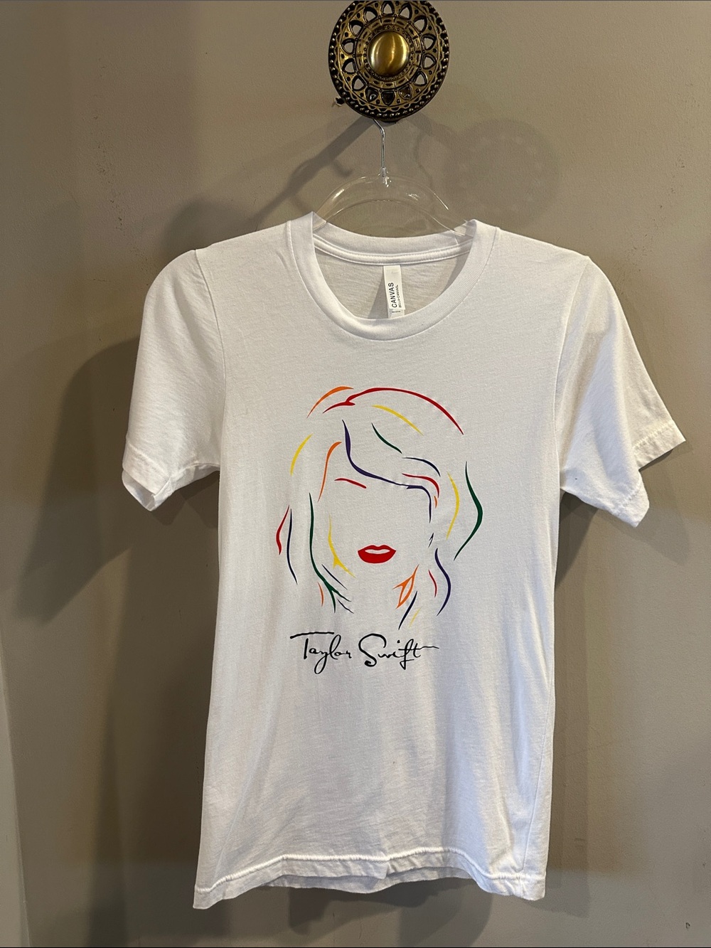 Taylor Swift Bella Canvas White Crewneck Tee Sz xs